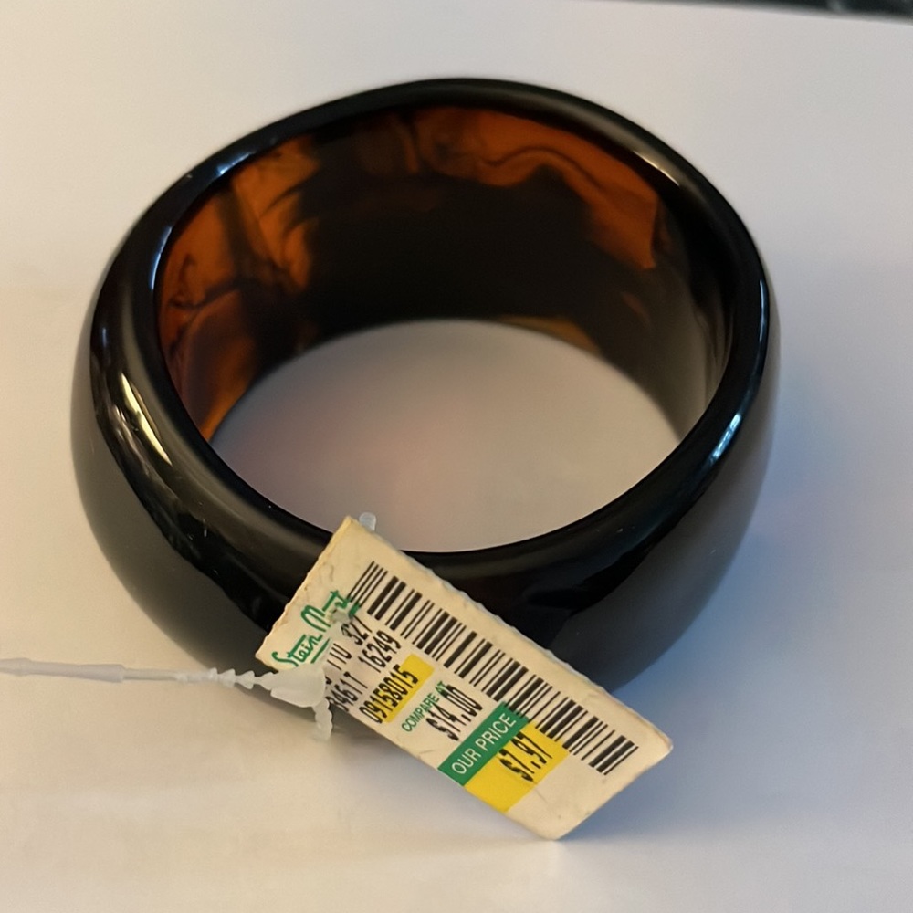 Translucent Cognac Colored Bangle - image 3